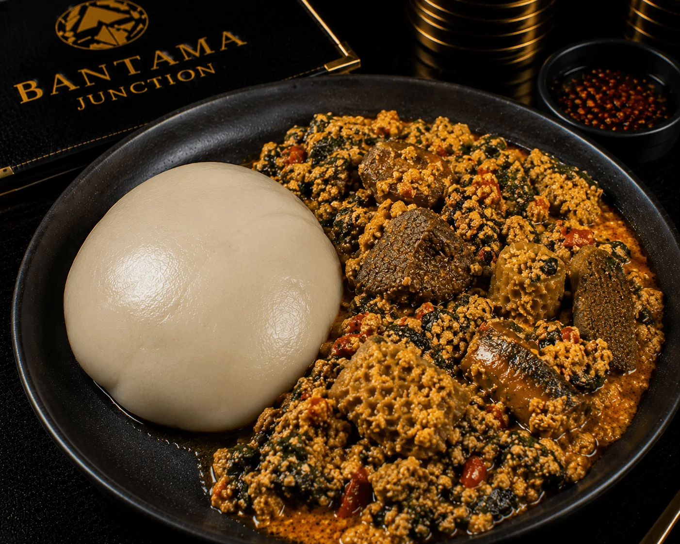 Pounded Yam with Egusi