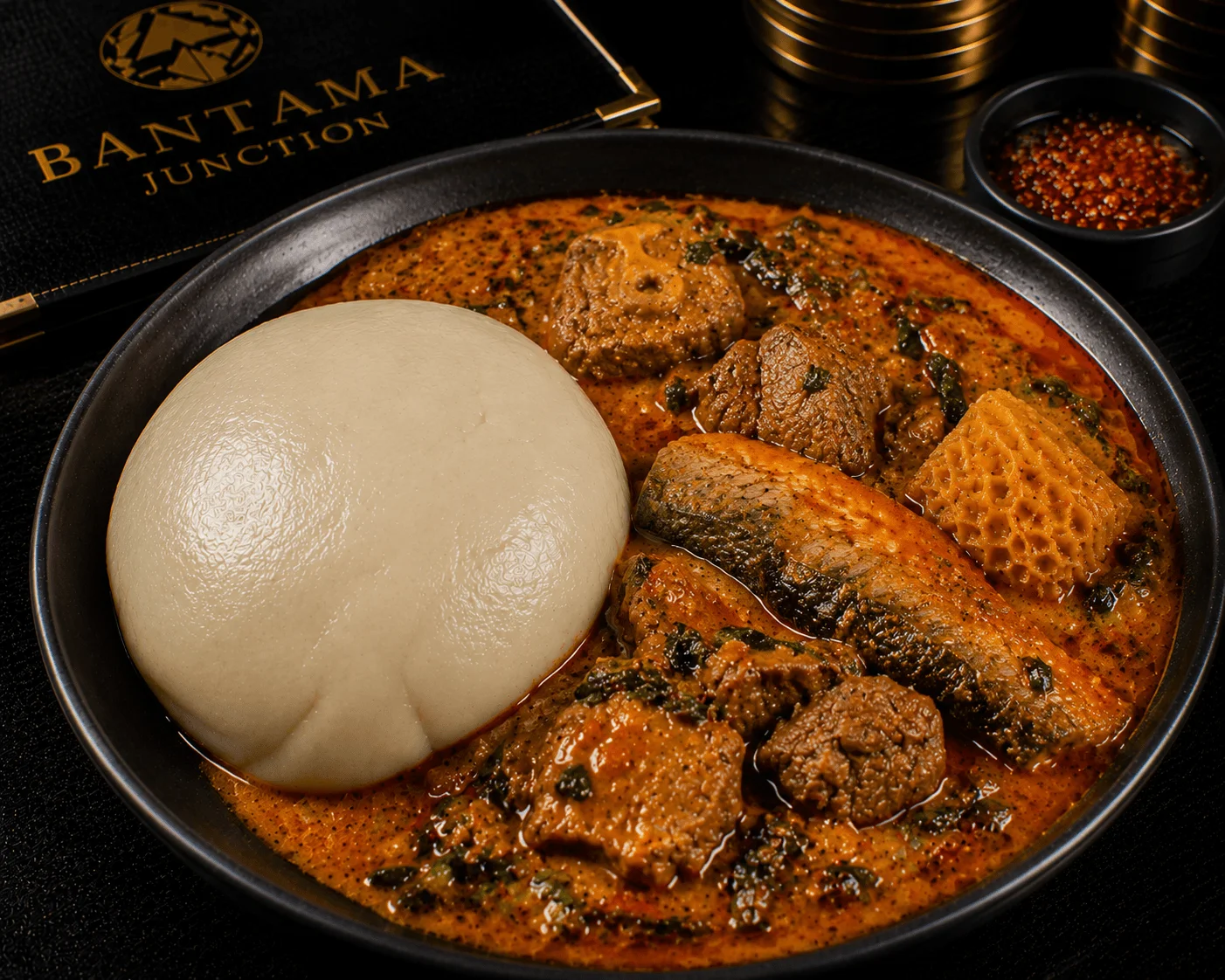 Fufu with Palm Nut Soup
