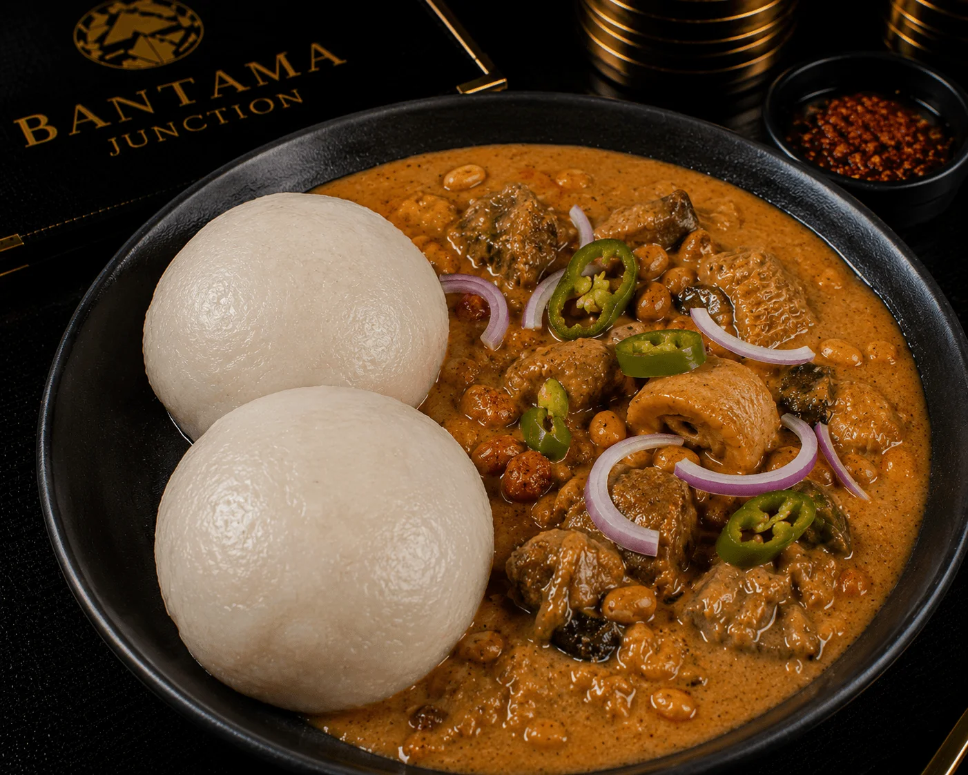 Omutuo with Peanut or Palm Nut Soup