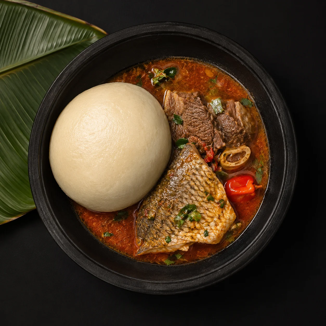 Fufu with Light Soup