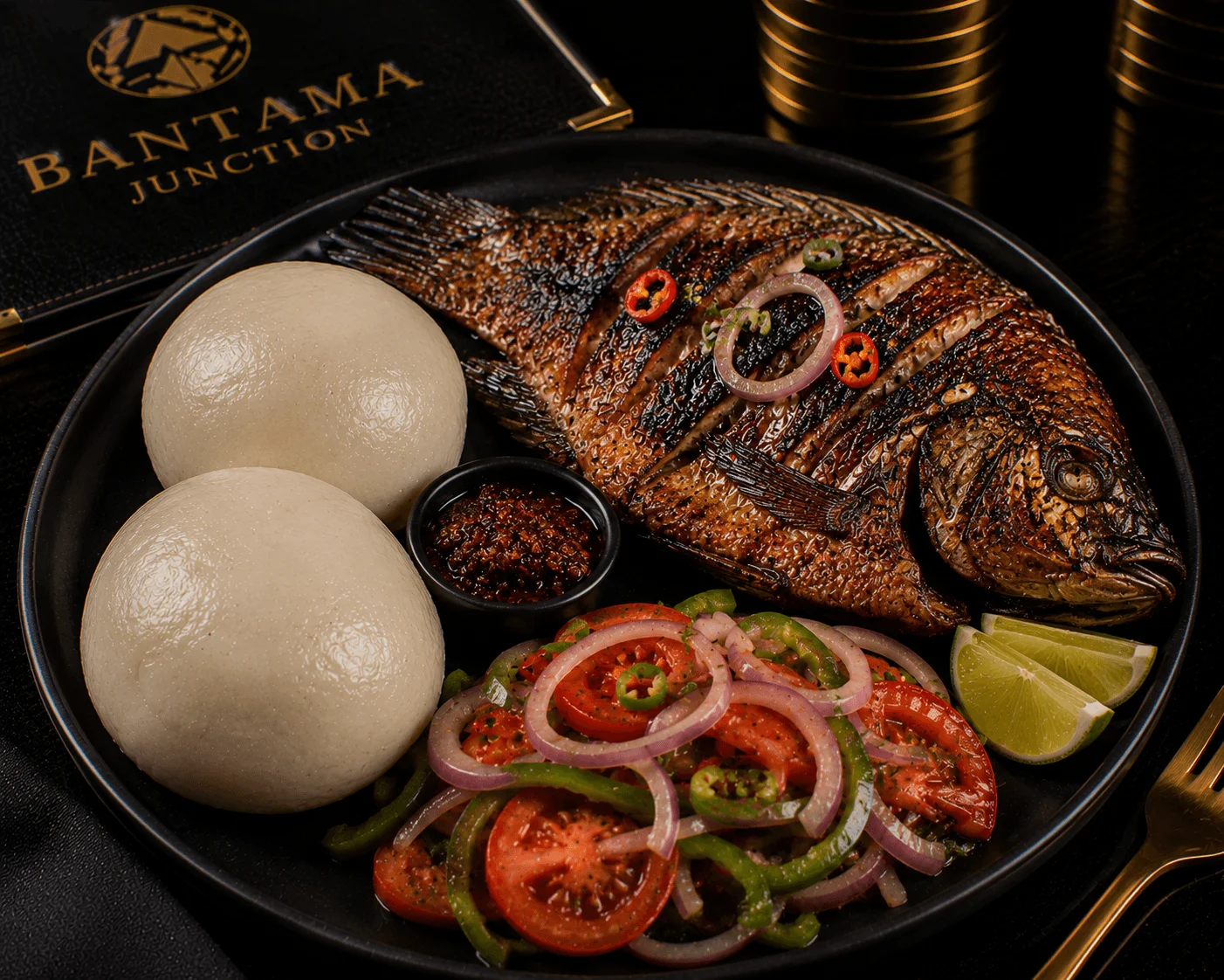 Banku with Tilapia