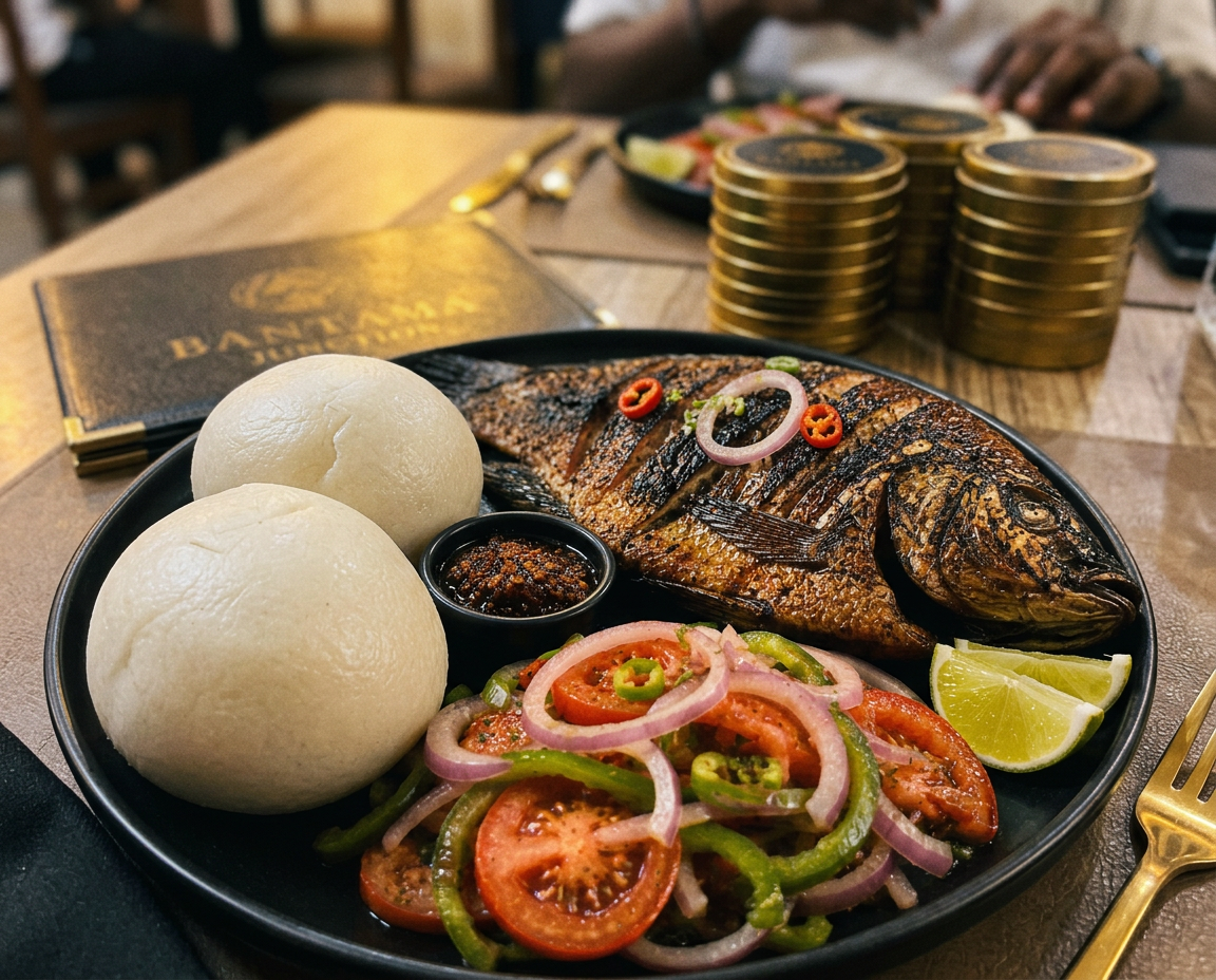 Banku with Tilapia
